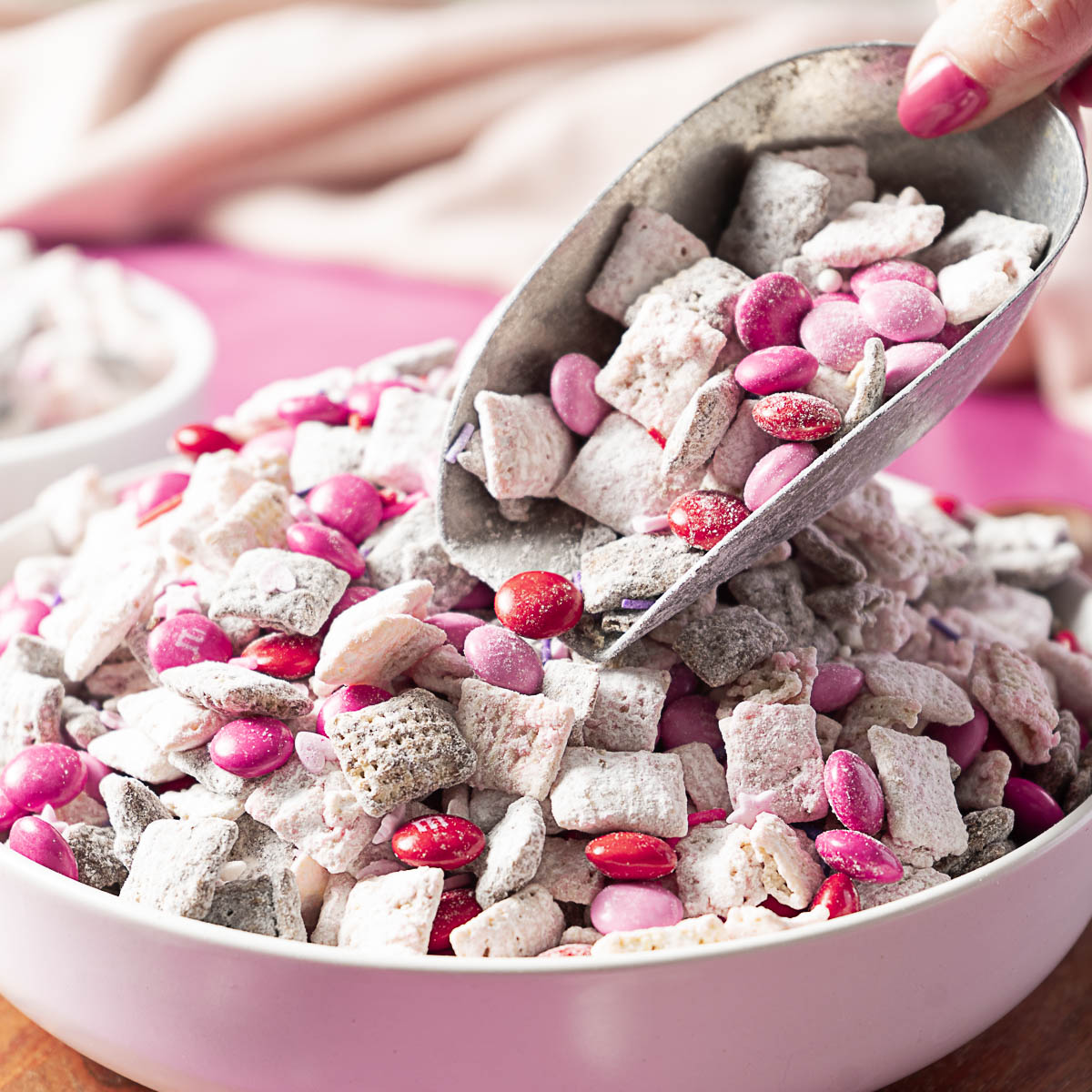 Pink Muddy Buddies (Puppy Chow) - Recipe photo by peelwithzeal