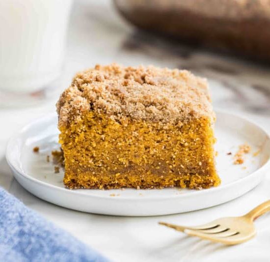 Pumpkin Crumb Cake with Cinnamon - Recipe photo by southern food and fun