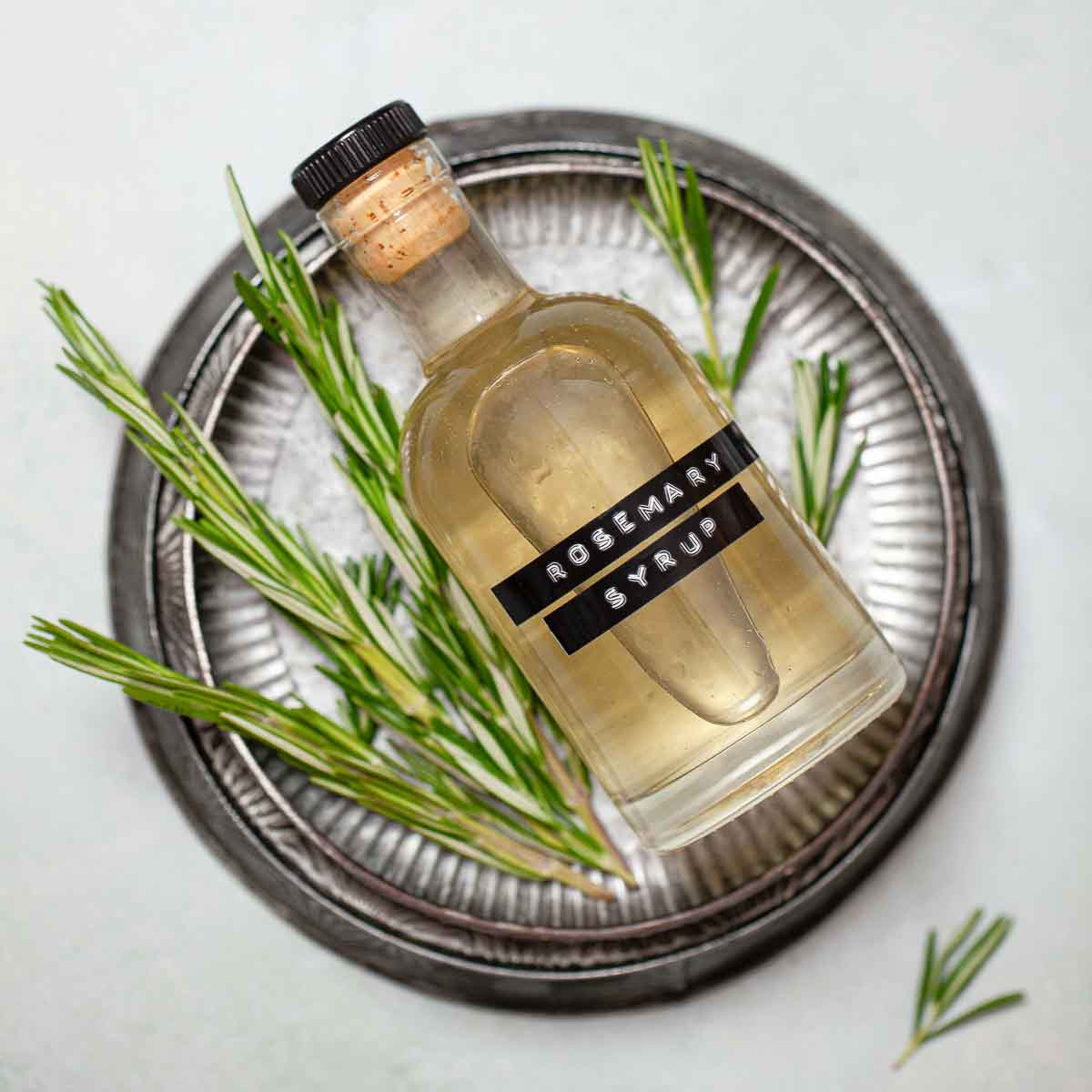 Rosemary Simple Syrup - Recipe photo by Little Sugar Snaps