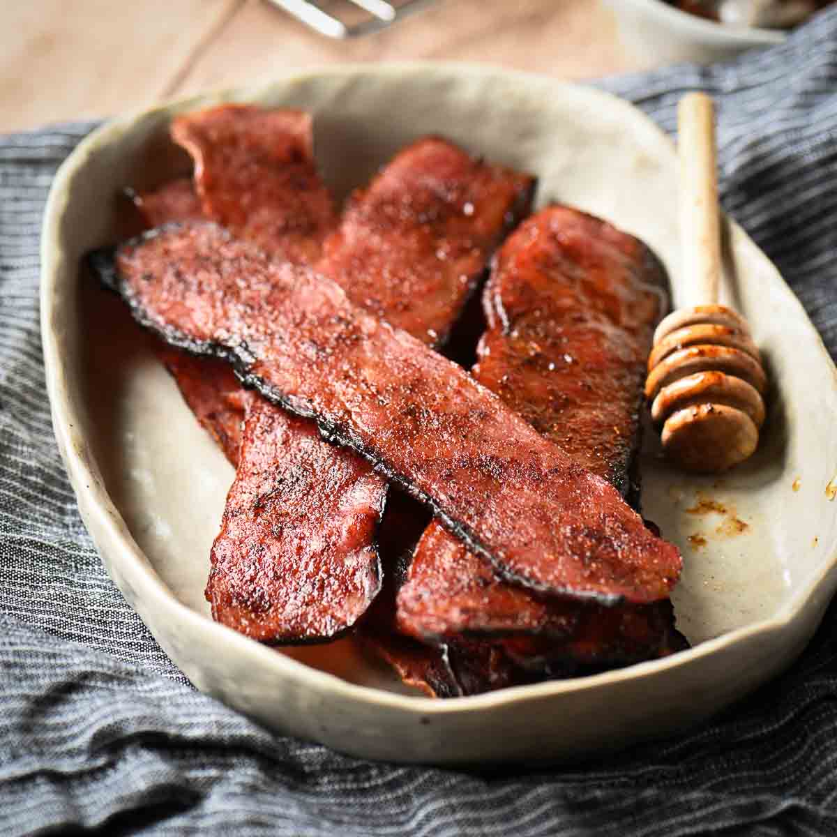 Honey Chipotle Turkey Bacon - Recipe photo by brunchandbatter