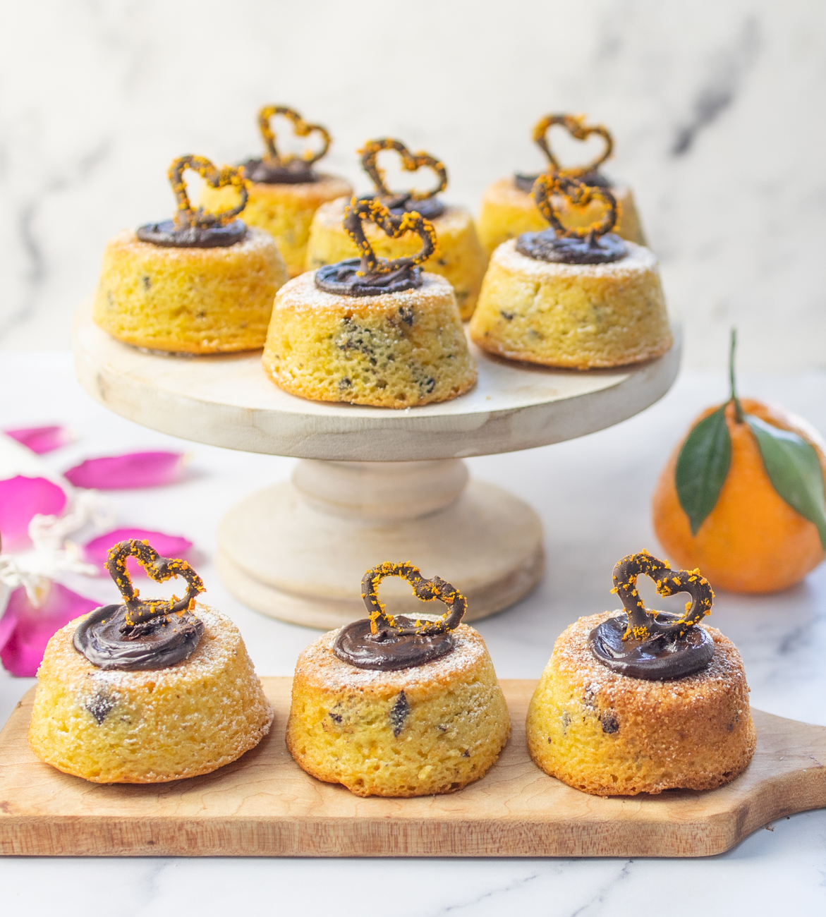 Orange-Olive Oil Chocolate Cakes - Recipe photo by a zest for life