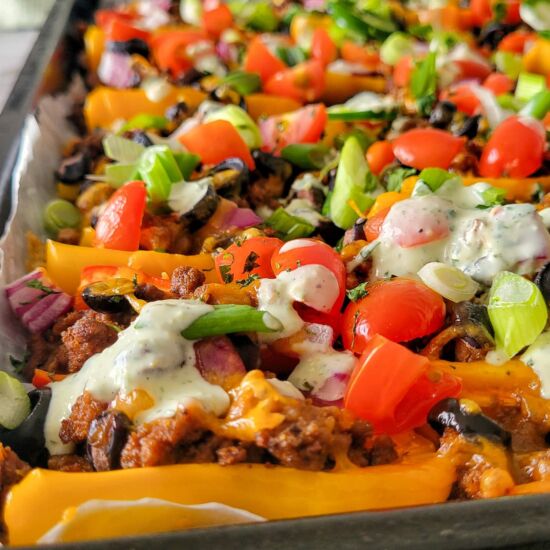 Loaded Bell Pepper Nachos - Recipe photo by Hip Hip Gourmet
