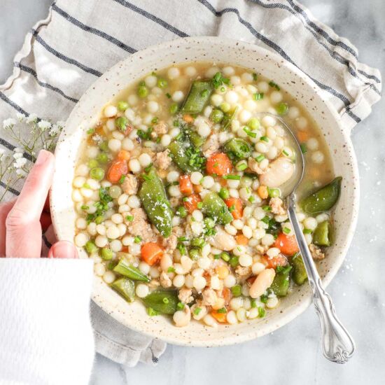 Spring Soup with Veggies & Chicken - Recipe photo by elleandpear