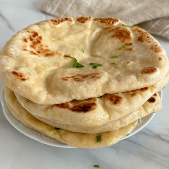 Easy 2-Ingredient Naan with Yogurt - Recipe photo by Bread Flavors