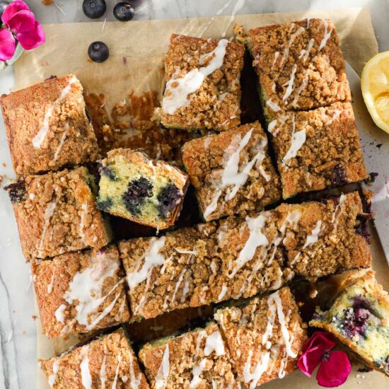 Blueberry Lemon Crumb Cake - Recipe photo by elleandpear