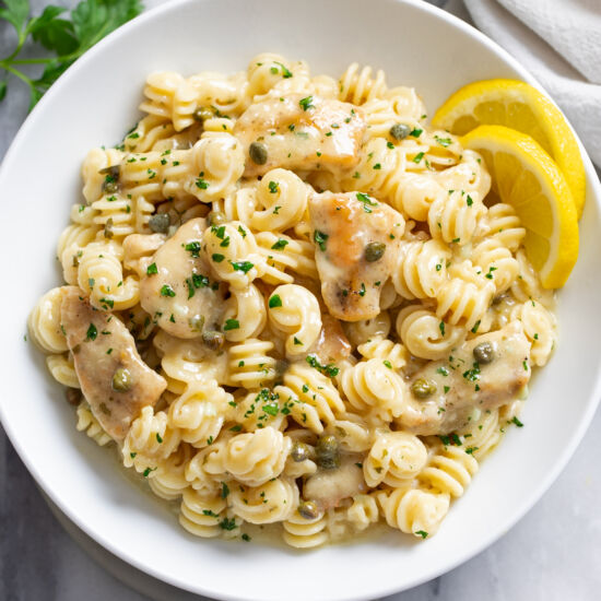 Chicken Piccata Pasta - Recipe photo by TheCozyCook