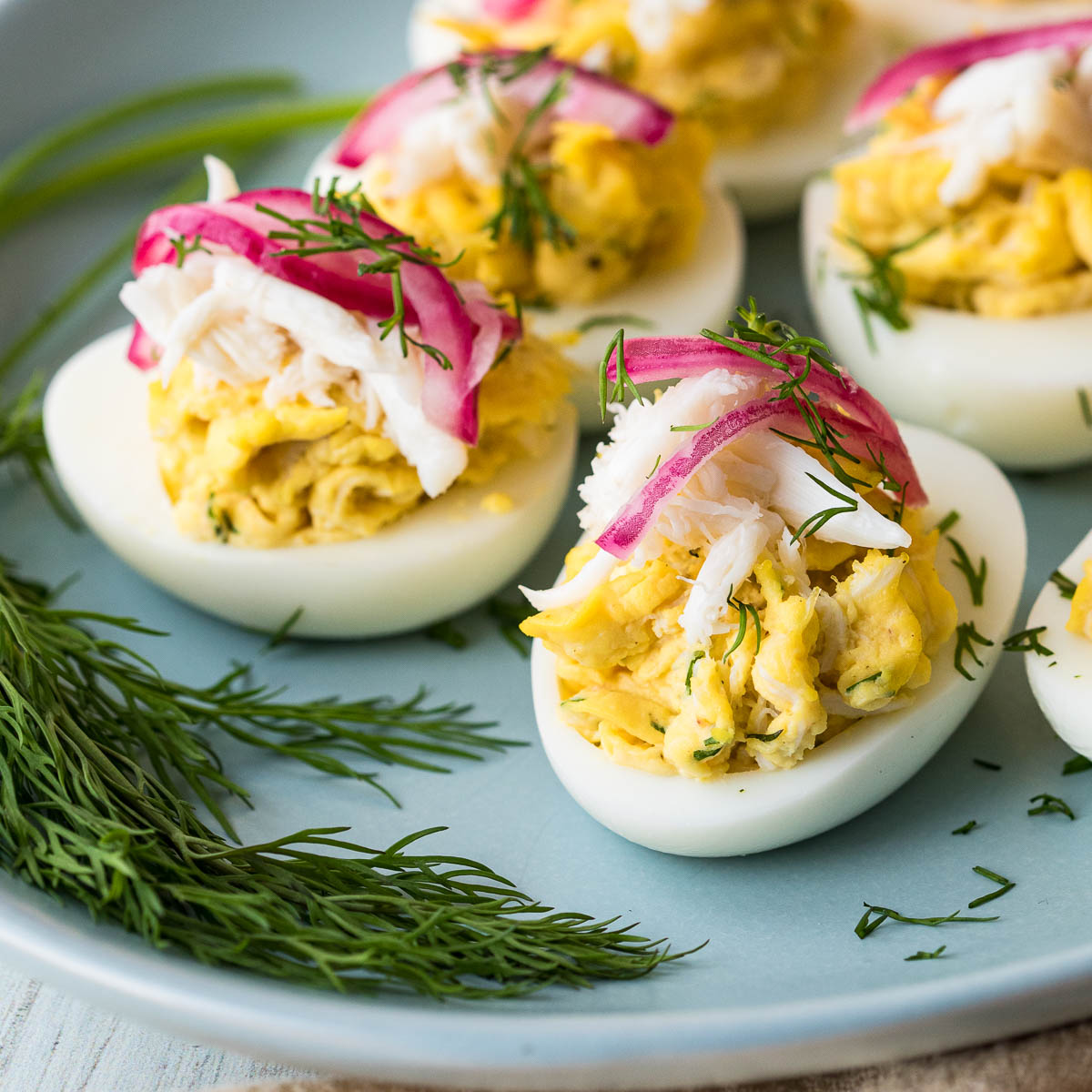 Crab Deviled Eggs - Recipe photo by Chef Molly