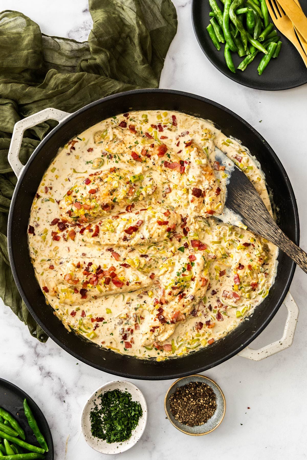 Creamy Bacon and Leek Chicken - Recipe photo by itsnotcomplicatedrecipes