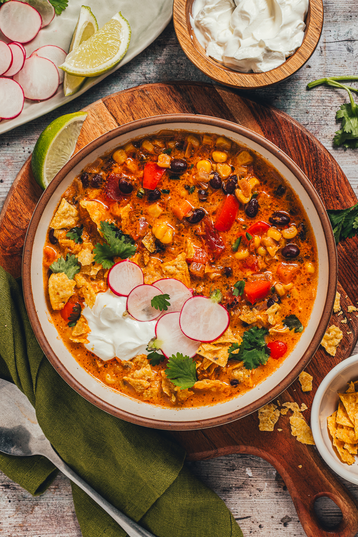 Creamy Vegan Tortilla Soup - Recipe photo by sweetmiscellany
