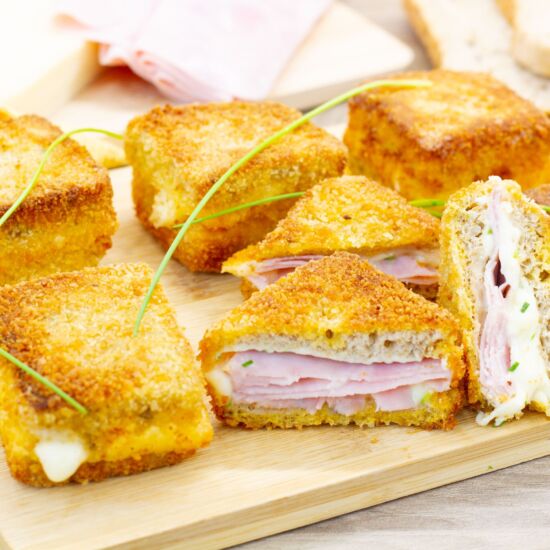 Fried Mini Ham & Cheese Sandwiches - Recipe photo by mecooks.com