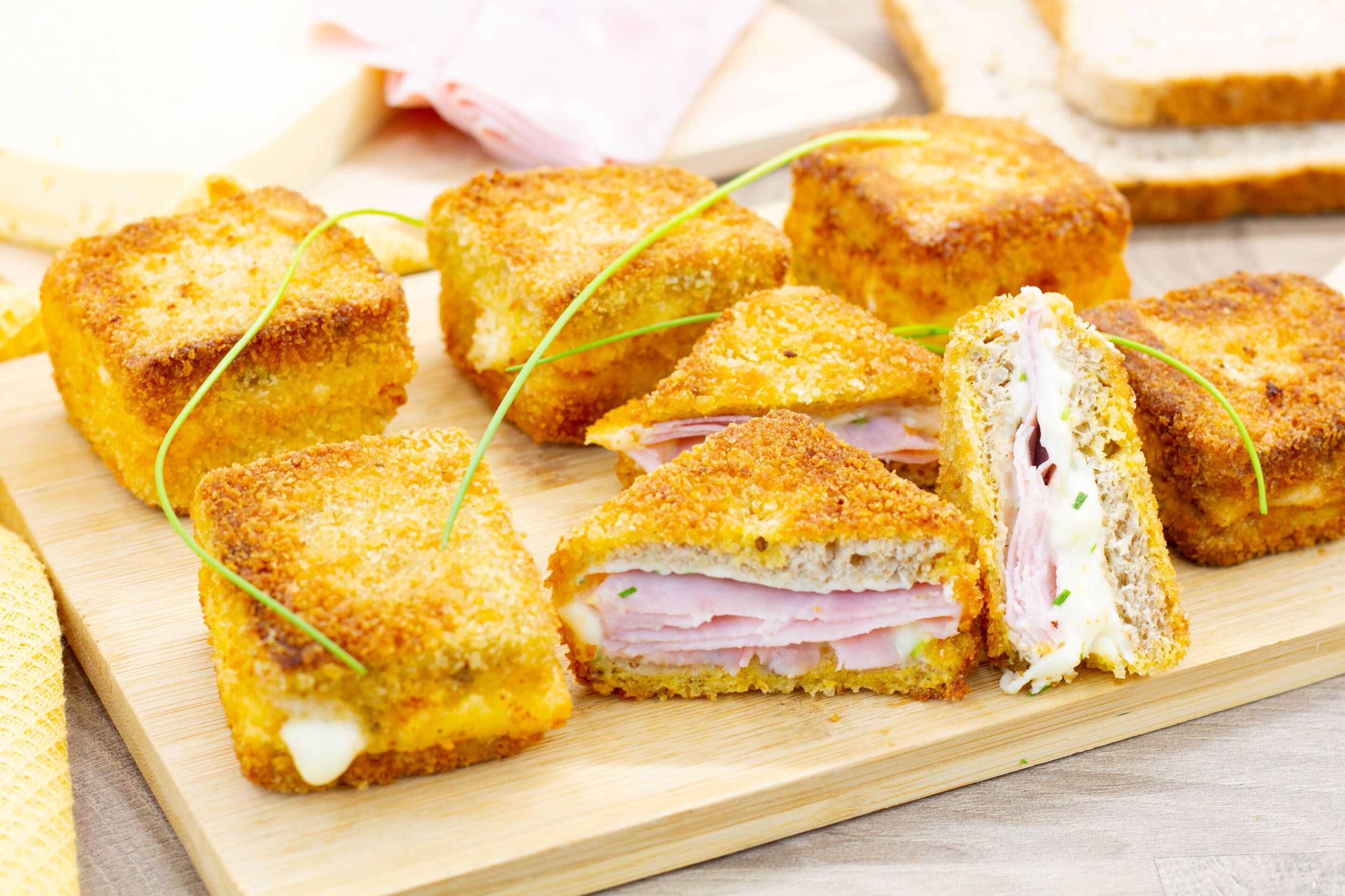 Fried Mini Ham & Cheese Sandwiches - Recipe photo by mecooks.com