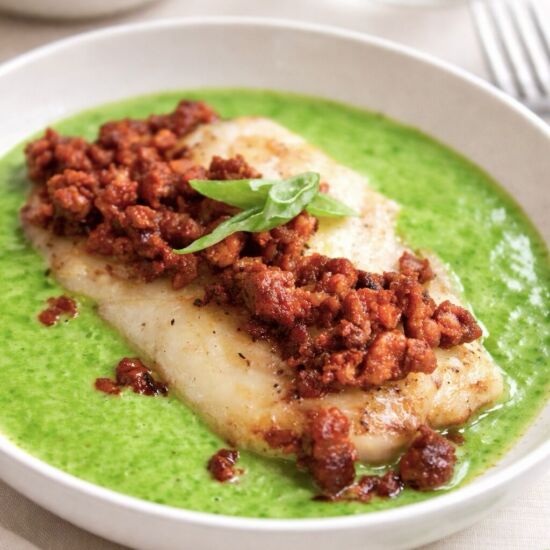 Pan Fried Cod With Peas & Mint - Recipe photo by Woman And The Whisk
