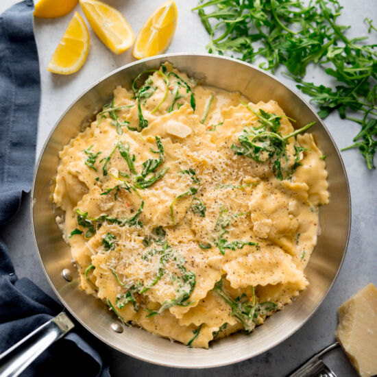 Creamy Lemon Ravioli - Recipe photo by KitchenSanctuary