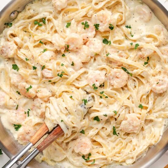 Shrimp Fettuccine Alfredo - Recipe photo by I Heart Naptime
