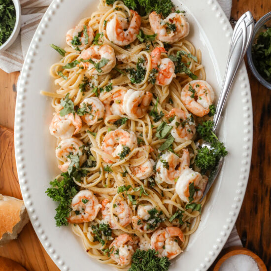 Shrimp Scampi Linguine - Recipe photo by Rachel Quenzer