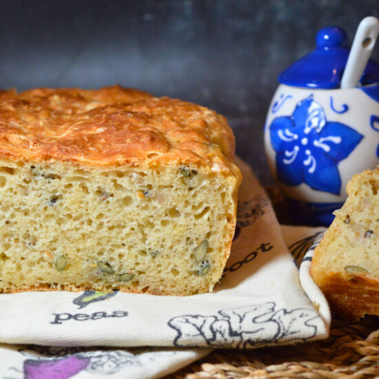 No-Knead Spelt Seeded Bread - Recipe photo by Mummys FastandEasy