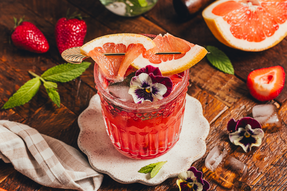 Strawberry Grapefruit Mocktail - Recipe photo by sweetmiscellany