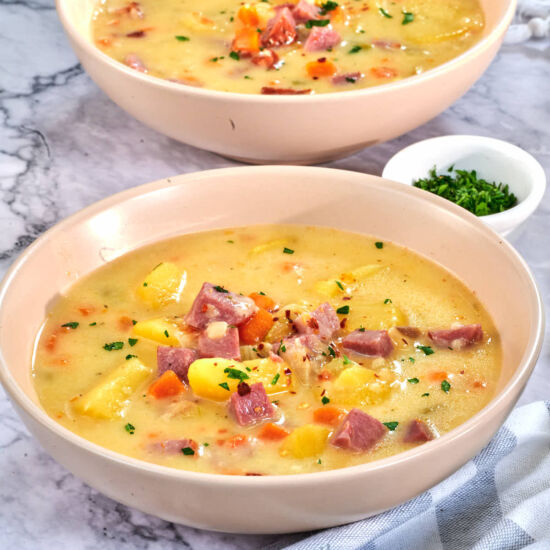 Creamy Ham and Potato Soup - Recipe photo by thefoodieblogger.recipes