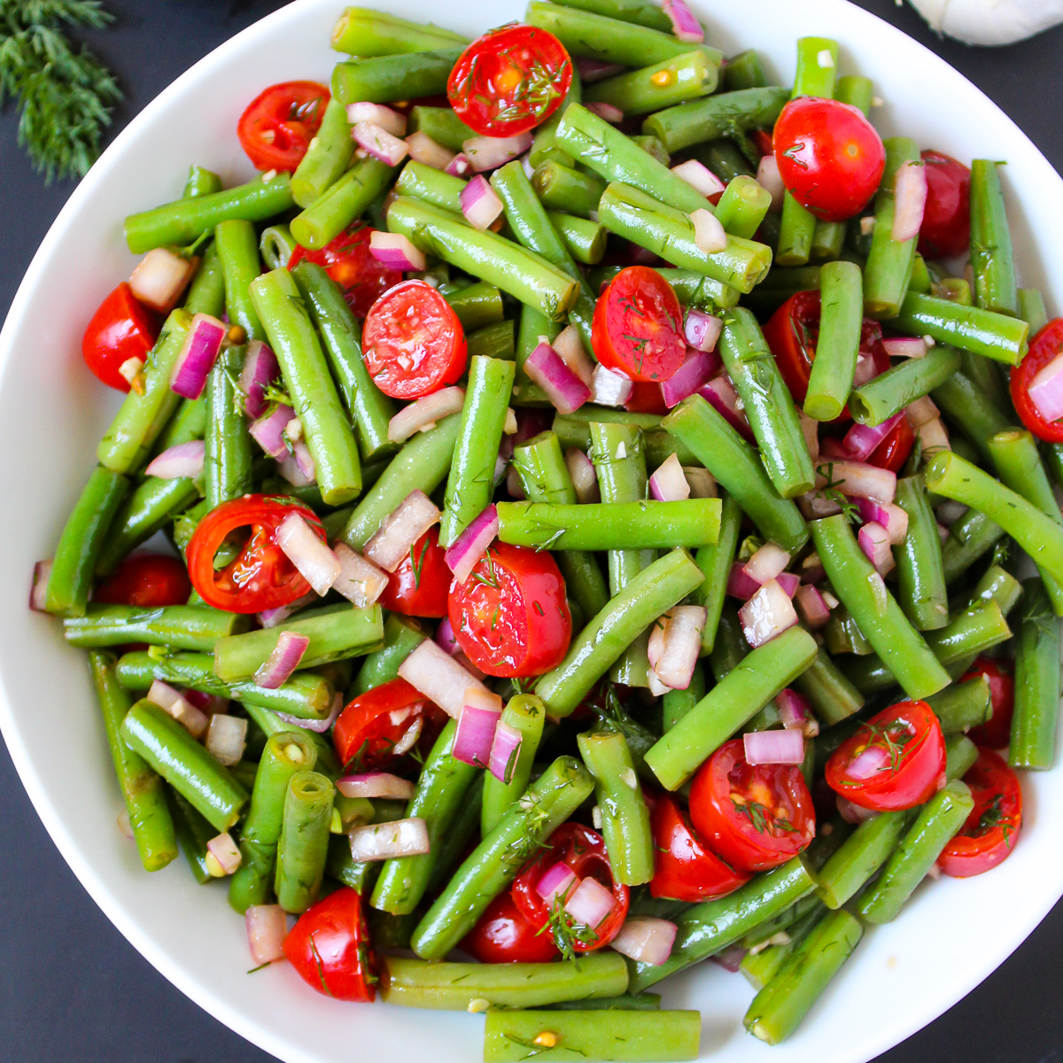Balsamic Green Bean Salad - Recipe photo by TheGardenGrazer