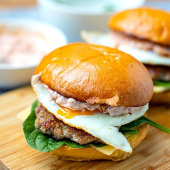 Breakfast Burger With Sausage & Egg - Recipe photo by IrenaMacri