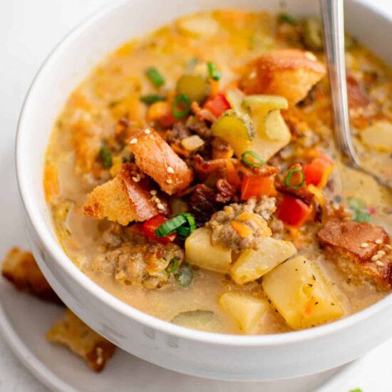 Cheeseburger Soup - Recipe photo by TheSaltyMarshmallow