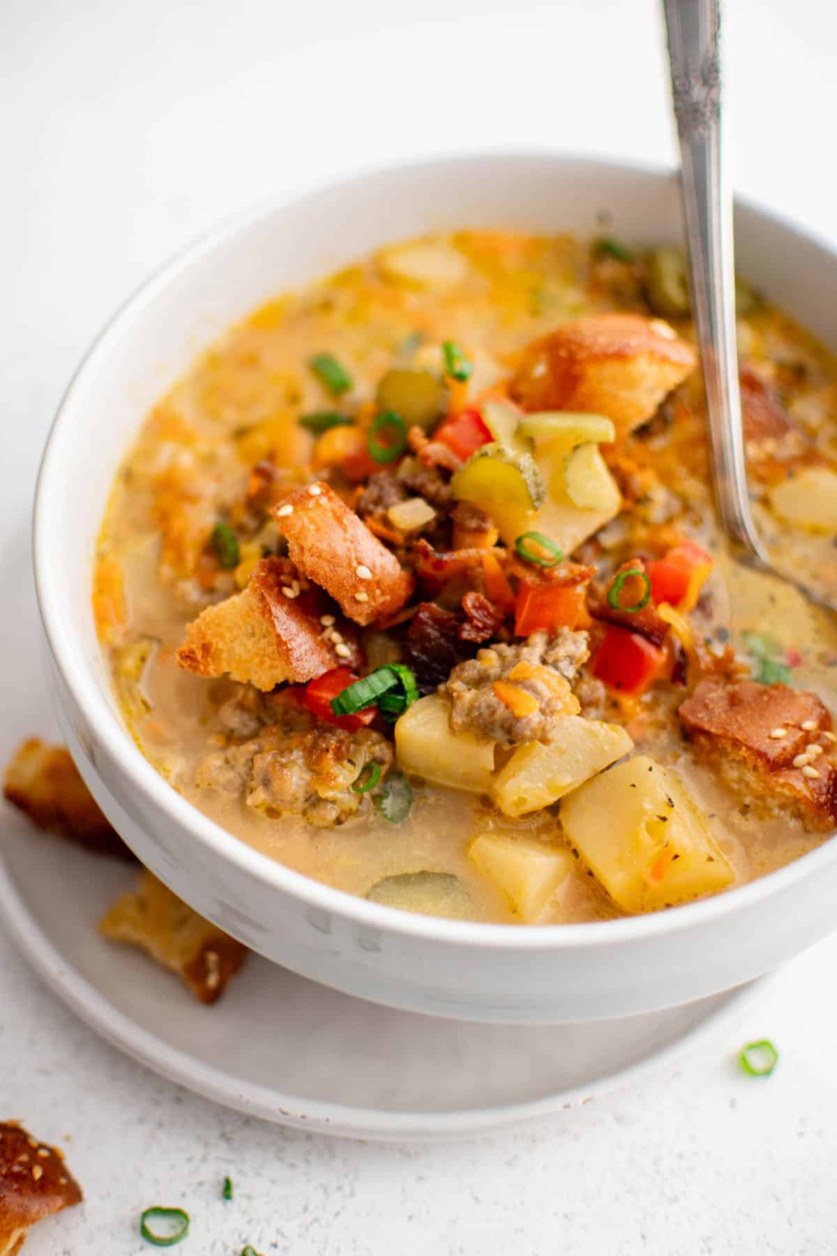 Cheeseburger Soup - Recipe photo by TheSaltyMarshmallow