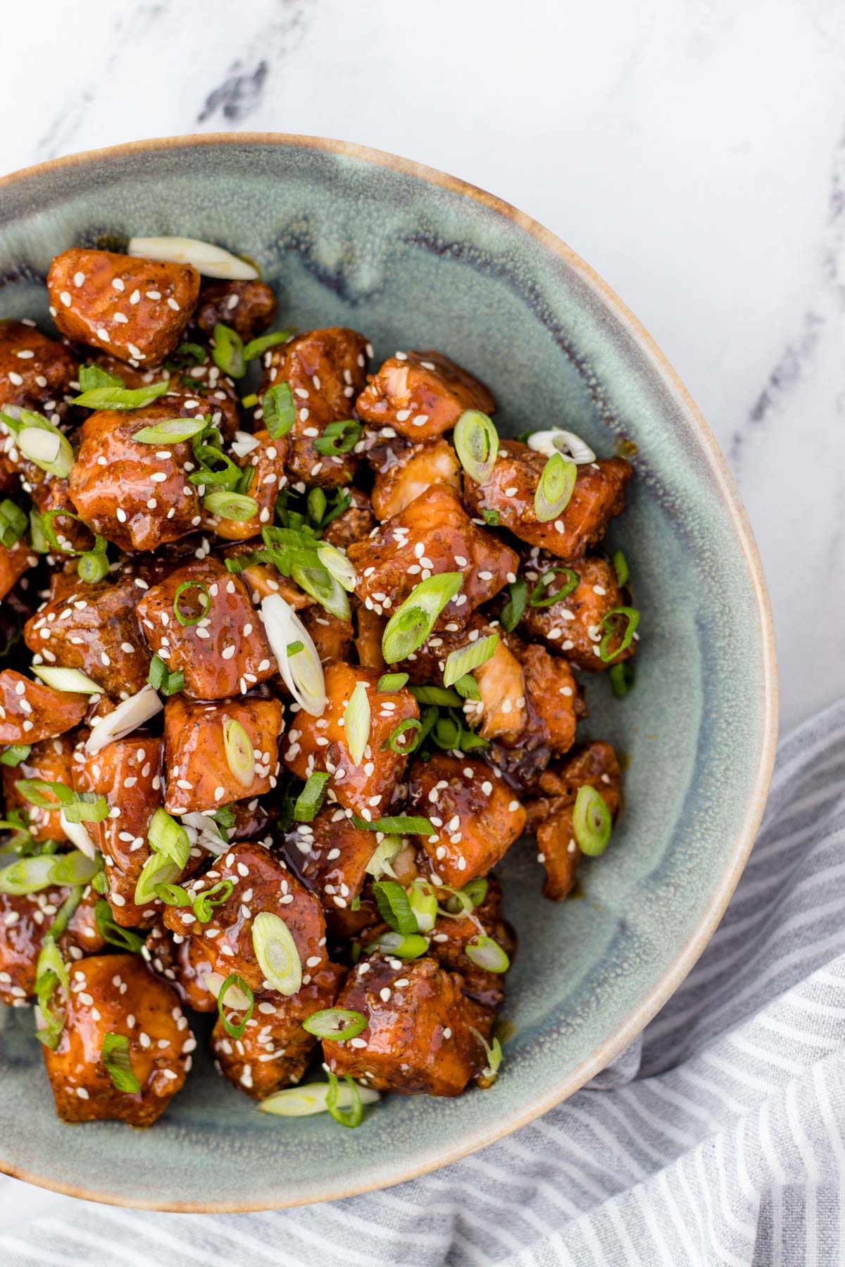 Crispy Honey Garlic Salmon Bites - Recipe photo by whippeditup