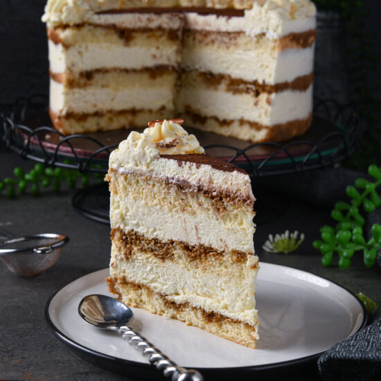 Tiramisu Layer Cake Birthday Cake - Recipe photo by amourdecuisine