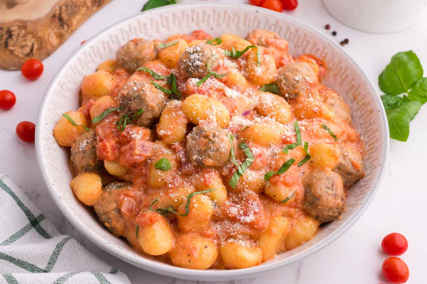 Gnocchi and Meatballs - Recipe photo by pumpkinnspice