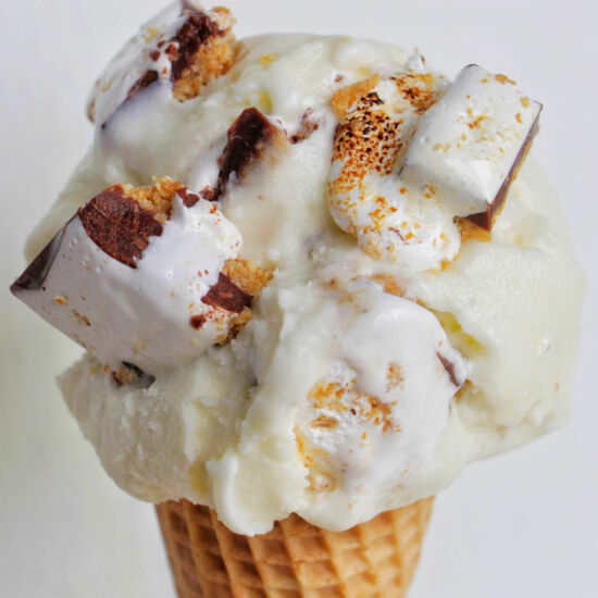 S'mores Marshmallow Gelato - Recipe photo by homebodyeats