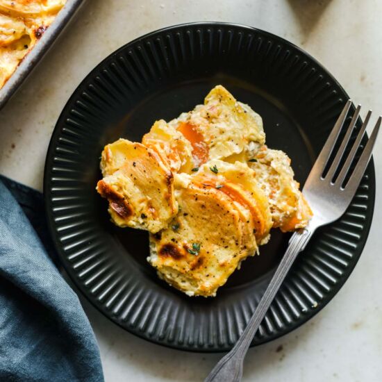 Vegan Scalloped Sweet Potatoes - Recipe photo by veggiejam