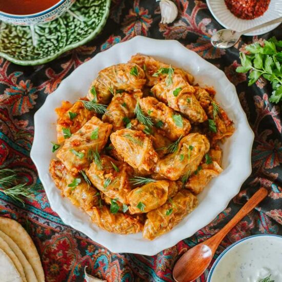 Lahana Sarmasi – Vegetarian Cabbage - Recipe photo by theseasidecalls