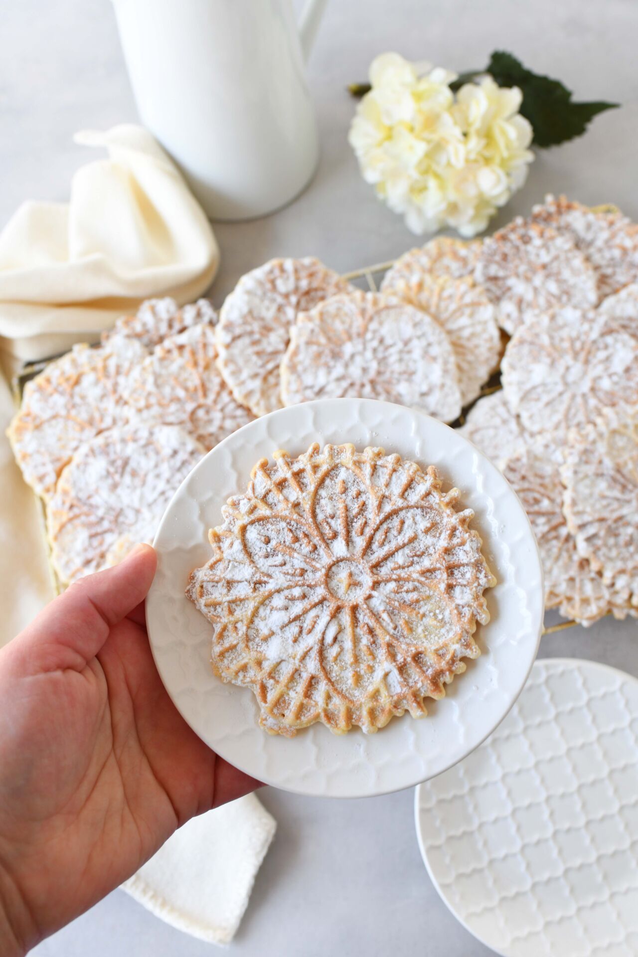 Crispy Lemon Pizzelle - Recipe photo by Savvysavingcouple
