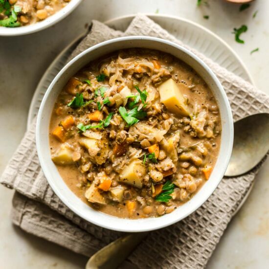 Vegan Lentil Stew With Sauerkraut - Recipe photo by veggiejam
