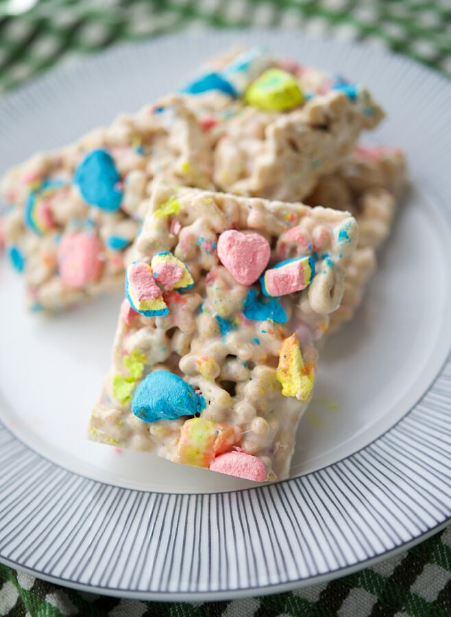 Lucky Charms Marshmallow Treats - Recipe photo by Carries Experimental Kitchen