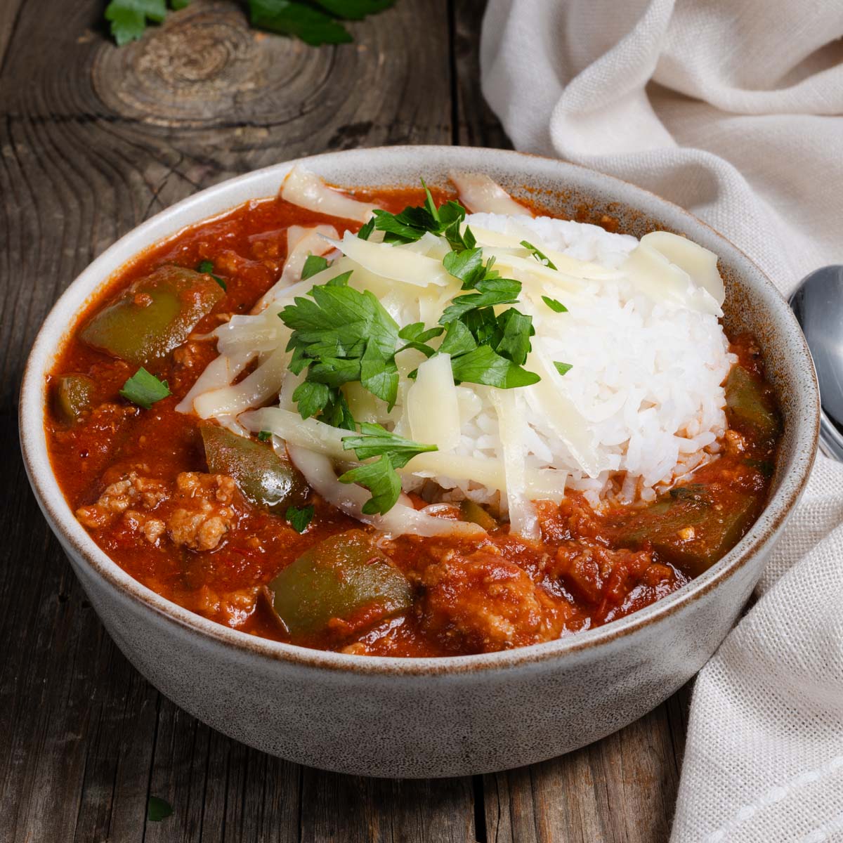 Stuffed Pepper Soup - Recipe photo by mandiofthemountains