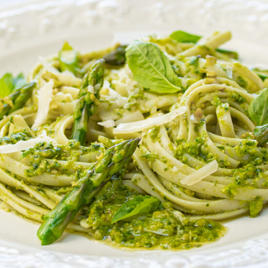 Asparagus, Pistachio & Basil Pesto - Recipe photo by a zest for life