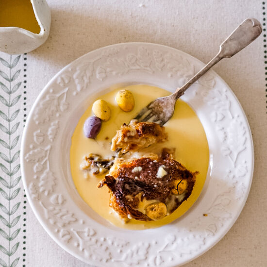 Air Fryer Easter Croissant Pudding - Recipe photo by etfoodvoyage