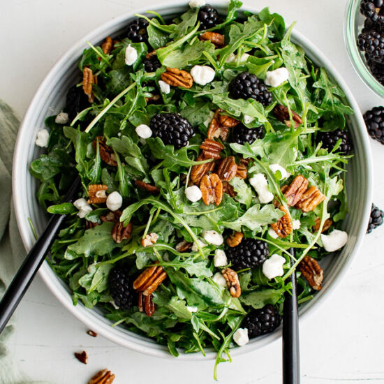 Blackberry Goat Cheese Salad - Recipe photo by berlyskitchen