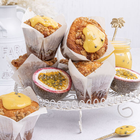 Passionfruit Crumble Muffins - Recipe photo by spicyicecream