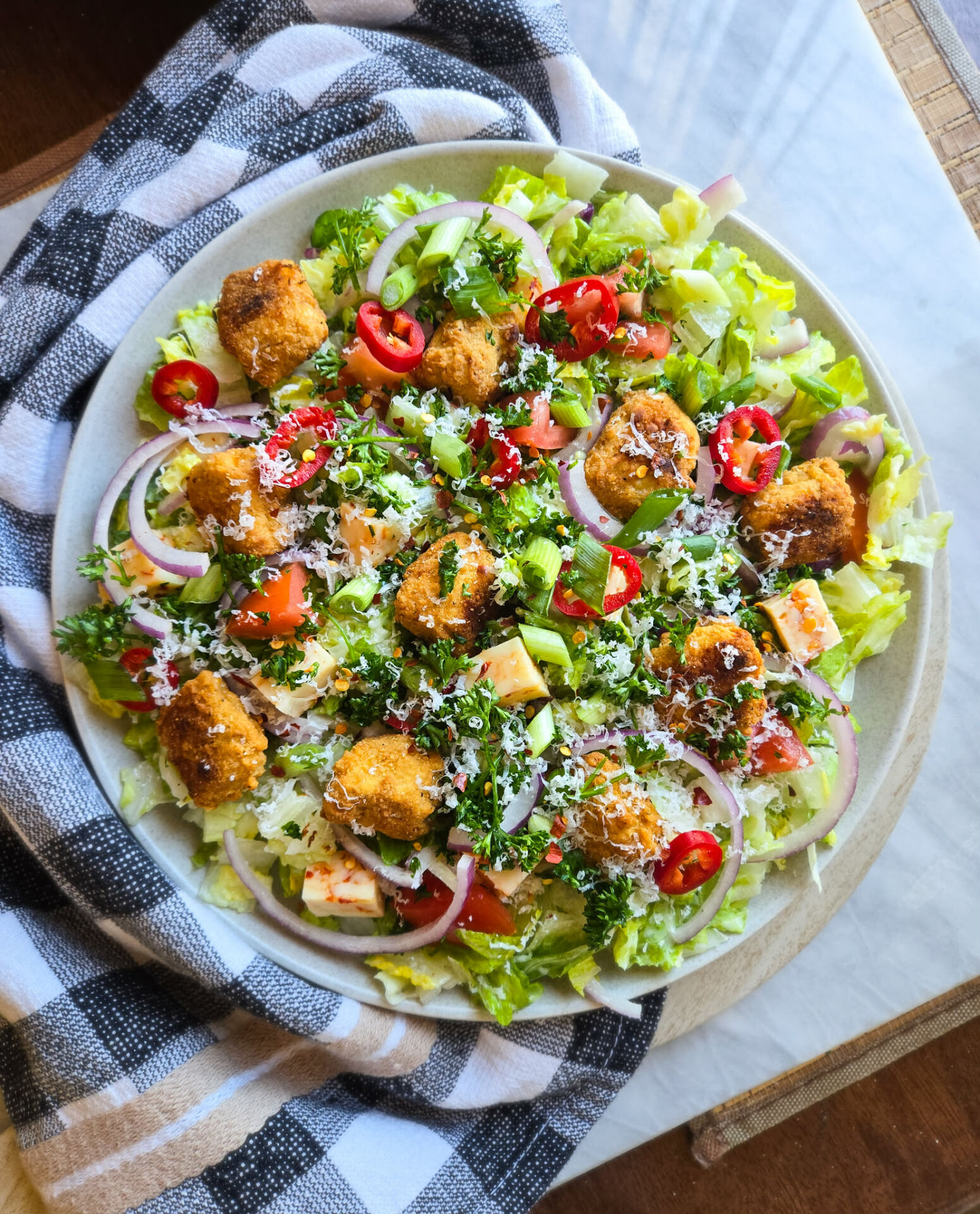 Chik'n Fresno Ranch Salad - Recipe photo by the_happy_veg