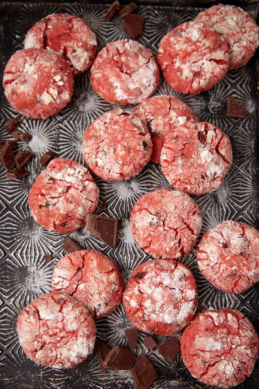 Chocolate Cherry Crinkle Cookies - Recipe photo by Barbara Curry