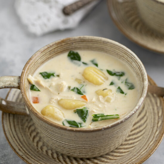 Creamy Chicken Gnocchi Soup - Recipe photo by BeyondtheCoop