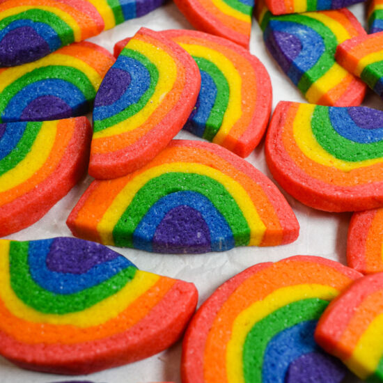 Rainbow Cookies - Recipe photo by bastecutfold