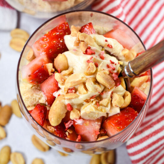 Peanut Butter and Jelly Parfait - Recipe photo by bastecutfold