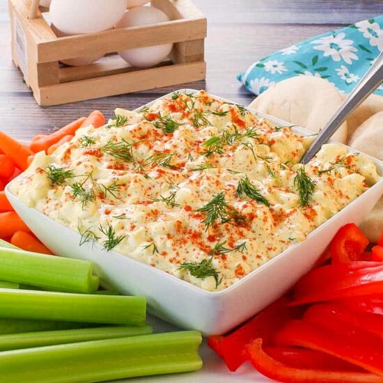 Dill Deviled Egg Dip - Recipe photo by Food Meanderings