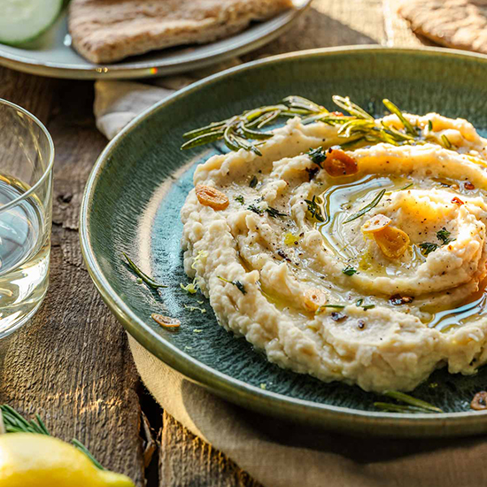 Butter Bean Dip with Herb Oil - Recipe photo by sipandsanity