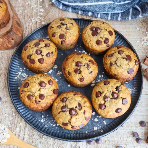 Oatmeal Chocolate Chip Muffins - Recipe photo by goldengracekitchen
