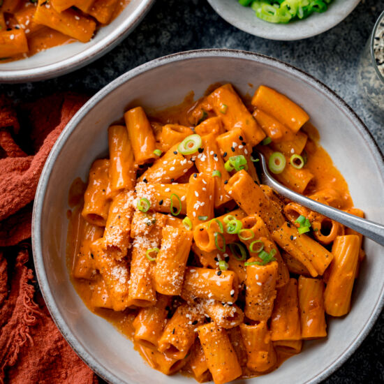 Gochujang Pasta - Recipe photo by KitchenSanctuary