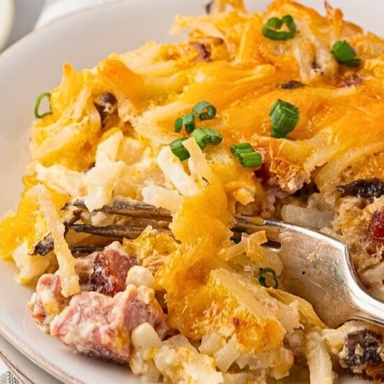Cheesy Ham and Hash Brown Breakfast - Recipe photo by thefreshcooky